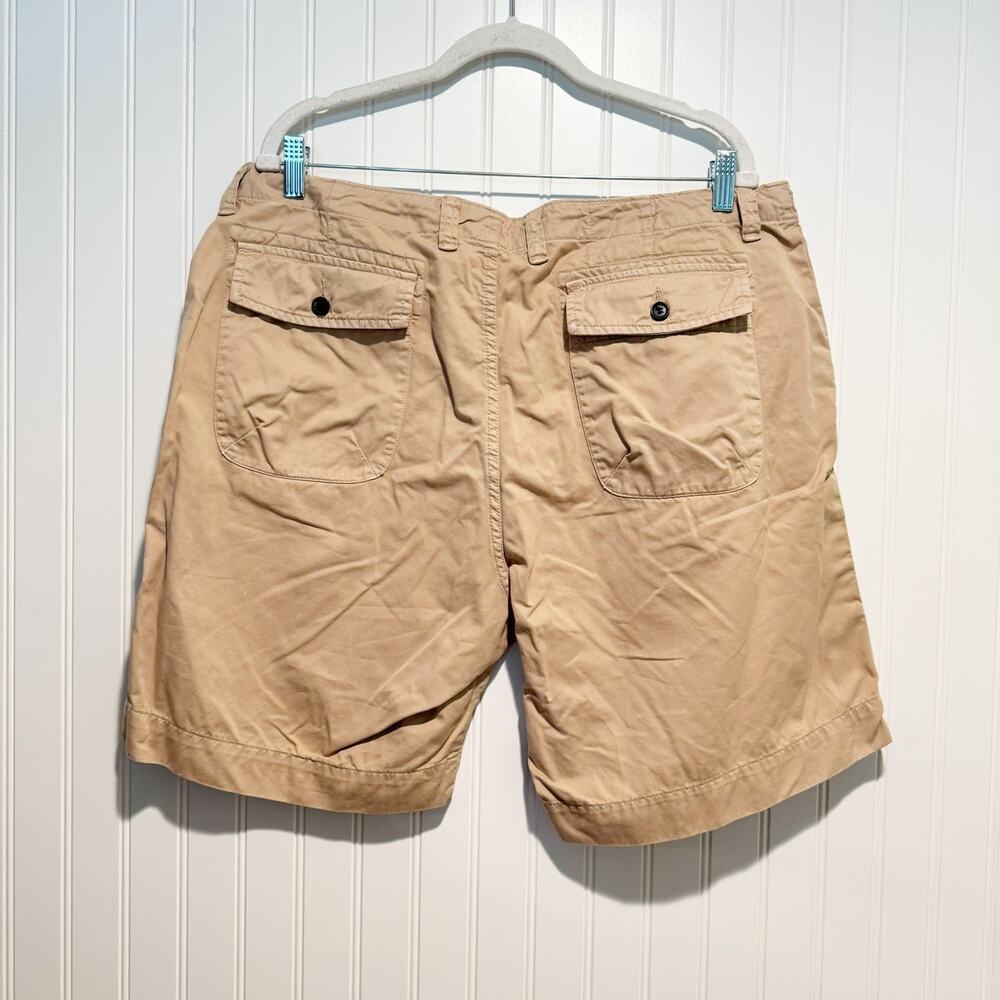 Billy Reid Boman Shorts Garment Dyed Chino Shorts Khaki Mens 38 - Picture 4 of 5